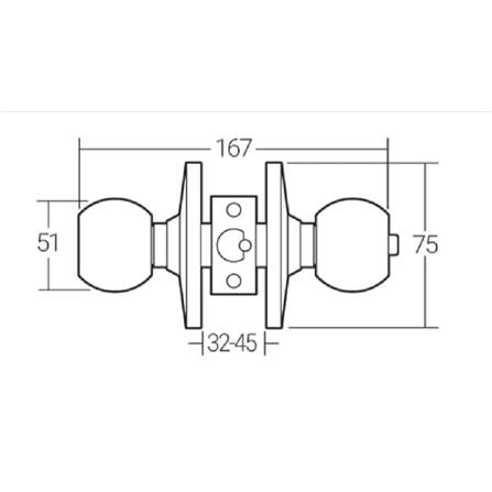 HAFELE ENTRANCE KNOB 489.10.392 SATIN NICKEL