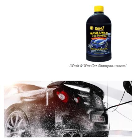 GETF1 AUTO PAINT CARE WASH & WAX CAR SHAMPOO GF1000WW W25xD7.3xH11.8CM