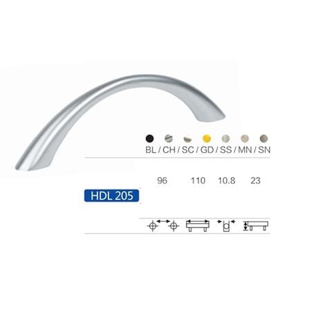 AVIO FINISH HANDLE HDL-205 96MM STAINLESS STEEL