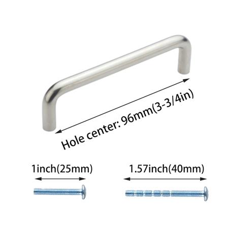 AVIO FURNITURE PULL HANDLE 96MM CHROME PLATED EACH