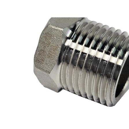 AMAN STAINLESS STEEL HEX BUSHING VIP - SBR - 1/2" x 3/8"