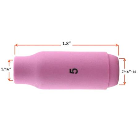 ALUMINA NOZZLE 5 (10N48) WP17 FOX