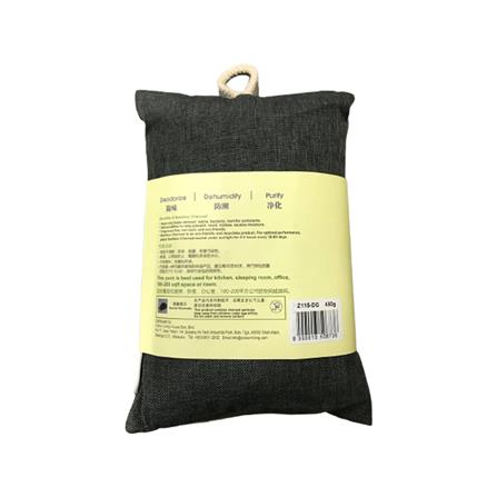 HOME+ BAMMBOO CHARCOAL SACHET WITH STRING 450G DARK GREY
