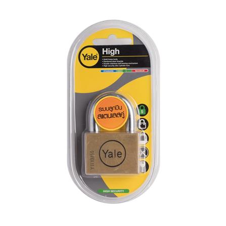 YALE 50MM PADLOCK BD50 POLISHED BRASS