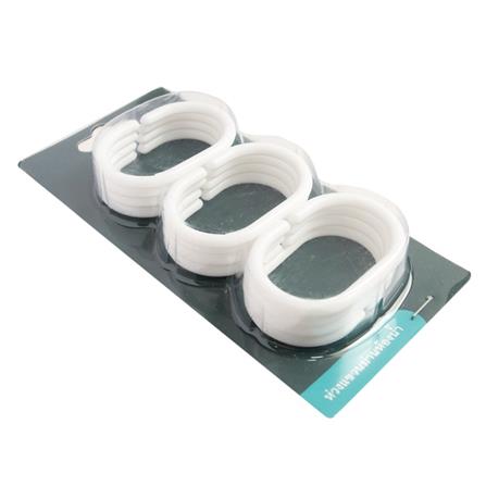 SHOWER CURTAIN HOOK ZIM HK-03 WHITE