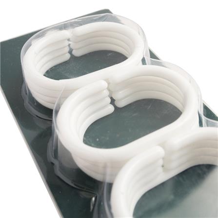 SHOWER CURTAIN HOOK ZIM HK-03 WHITE