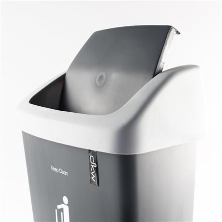 SQUARE DUSTBIN SWING KEEP CLEAN HH-208P 9L GRAY