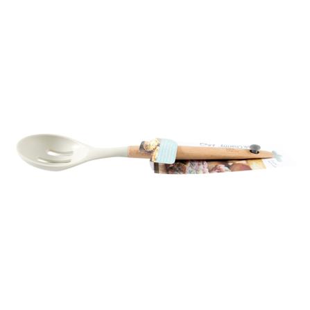 SLOTTED LADLE WITH WOODEN HANDLE ANZO COOK CHARMY SA2977CC