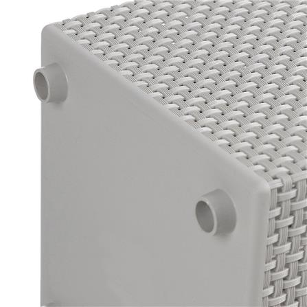 CLOTHBASKET SQUAREWITHLID HH-1110 GREY