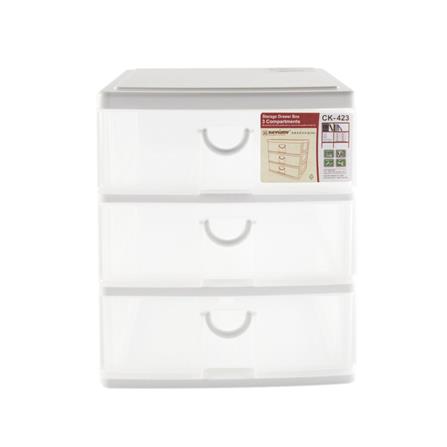 SMALL 3-DRAWER UNIT KEYWAY CK423 24X20.5X27.5CM WHITE