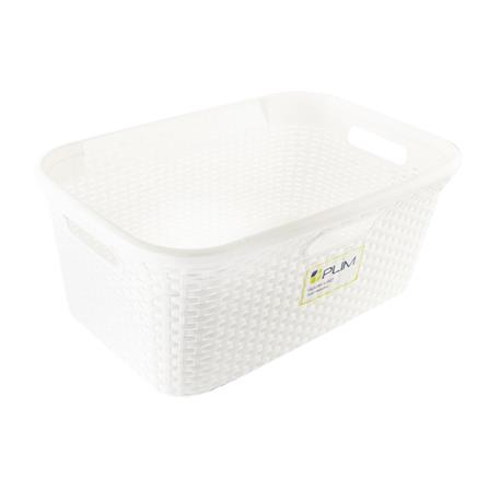 CLOTH BASKET SQUARE 5988 WHITE PLIM