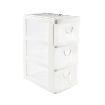 SMALL 3-DRAWER UNIT KEYWAY CK323 14X21X27.8CM CLEAR