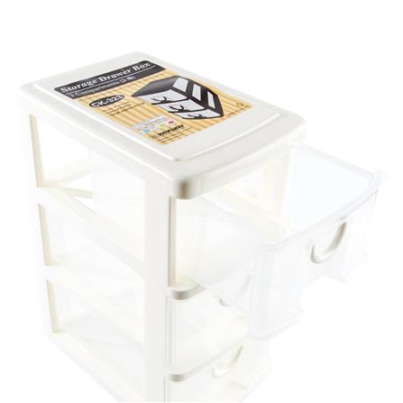 SMALL 3-DRAWER UNIT KEYWAY CK323 14X21X27.8CM CLEAR
