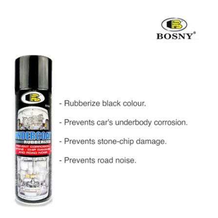 UNDERCOAT RUBBERIZED SPRAY BOSNY 600CC BLACK