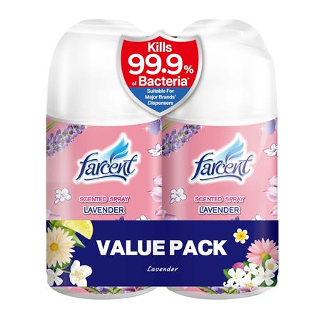 FARCENT SCENTED NATURAL SPRAY 250ML TWIN PACK LAVENDER