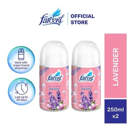 FARCENT SCENTED NATURAL SPRAY 250ML TWIN PACK LAVENDER