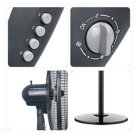 FABER STAND FAN FSFVENTO GEN2 1629BK 60WATT 5BLADES BLACK