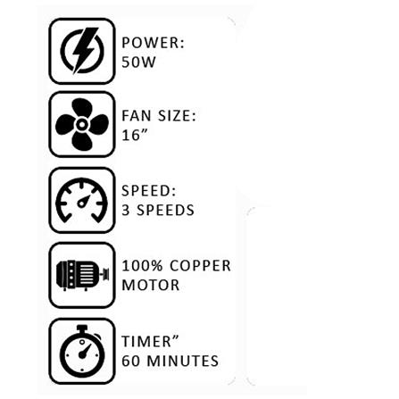 FABER STAND FAN FSFVENTO GEN2 1629BK 60WATT 5BLADES BLACK