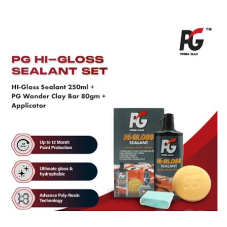 PG HI GLOSS SEALANT KIT SET 250ml (AUTO PAINT CARE)