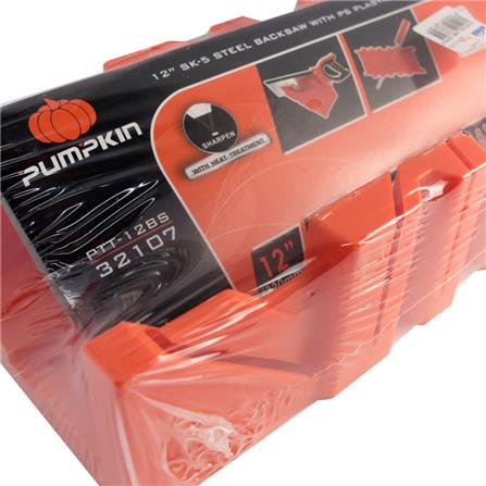BACK SAW WITH MITER BOX PUMPKIN 12&rdquo;