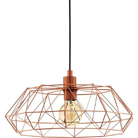 EGLO CHANDELIER 49488 CARLTON 2 STEEL COPPER