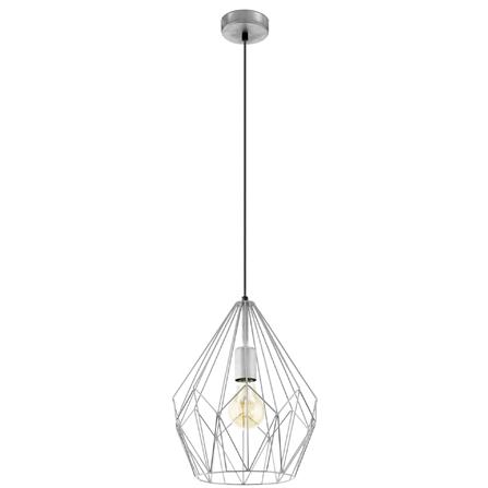 EGLO CHANDELIER 49935 CARLTON STEEL SILVER