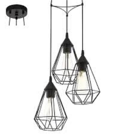 EGLO CHANDELIER 94191 TARBES STEEL BLACK