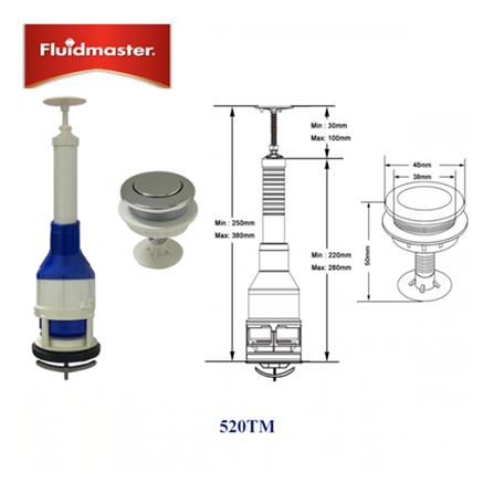 FLUSHMASTER WATER OUTLET 520 -TM TOP PUSH FLUSH VALVE