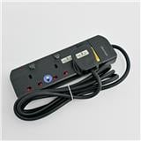 3G2M TRAILING SOCKET WITH NEON & SURGE BLACK ZS813N-2M ZEATAR