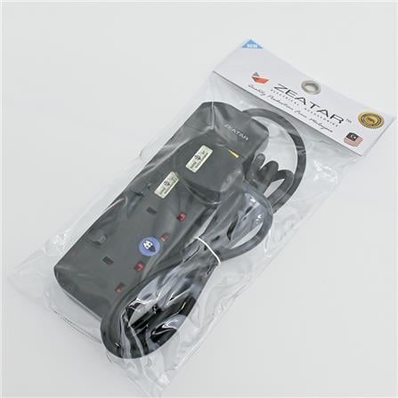 3G2M TRAILING SOCKET WITH NEON & SURGE BLACK ZS813N-2M ZEATAR