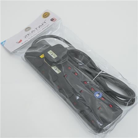 4G2M TRAILING SOCKET WITH NEON & SURGE BLACK ZS814N-2M ZEATAR