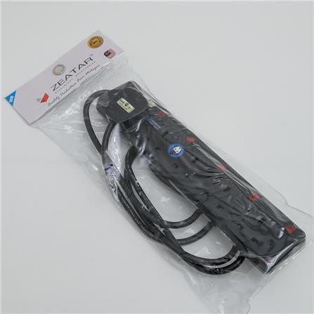 POWER STRIP 5G2M 2M ZS815N-2M ZEATAR BLACK