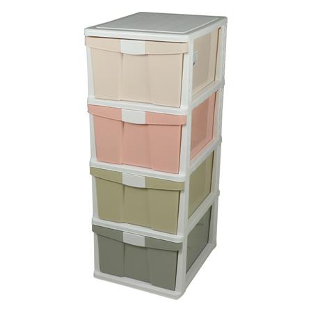 HOMEPRO DRAWER 4 TIERS 1057M4 40X50X104 CM PASTEL
