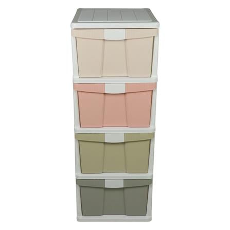 HOMEPRO DRAWER 4 TIERS 1057M4 40X50X104 CM PASTEL