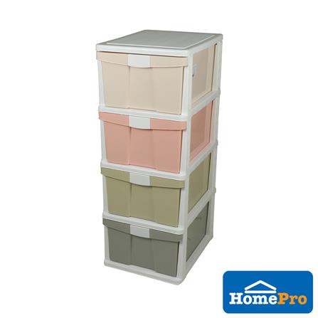 HOMEPRO DRAWER 4 TIERS 1057M4 40X50X104 CM PASTEL
