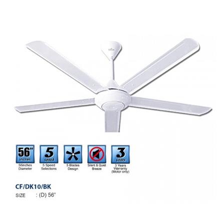 CEILING FAN DK10 MATTE WHITE DEKA 56"
