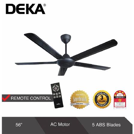DEKA CEILING FAN DK10 MATTE BLACK 56"