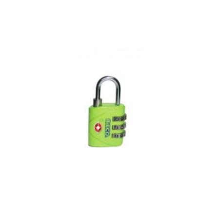 MECO TSA 3-DIGIT DIAL LUGGAGE PADLOCK M533G GREEN
