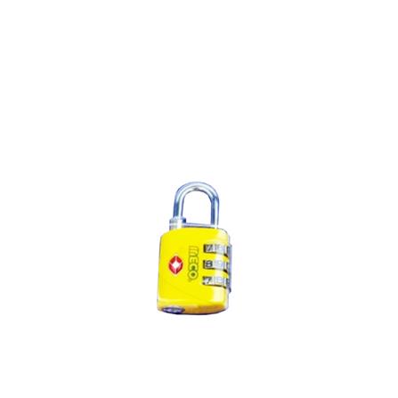 MECO TSA 3-DIGIT DIAL LUGGAGE PADLOCK M533Y YELLOW