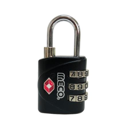 MECO TSA 3-DIGIT DIAL LUGGAGE PADLOCK M533B BLACK
