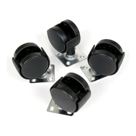 AVIO TWIN WHEEL CASTER FLAT P40MM 4PCS EACH BLACK