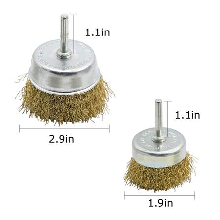BRASS CUP BRUSH BOSSMAN M10x1.25MM B125