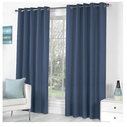 HLS ZAFA UV EYELET CURTAIN 130X280 BLUE