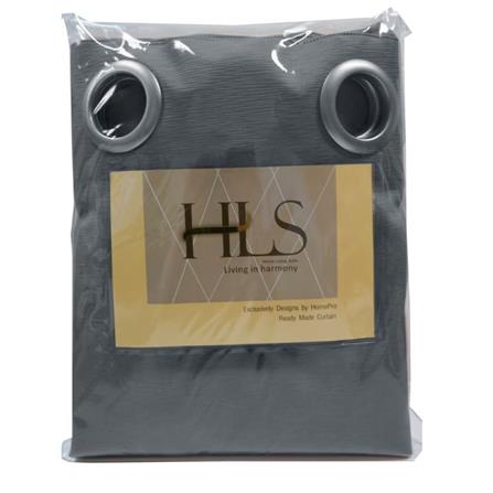 HLS ZAFA UV EYELET CURTAIN 130X280 GREY