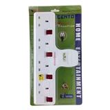 4 WAY T-ADAPTOR WITH NEON + SURGE CT-S1634 CENTO