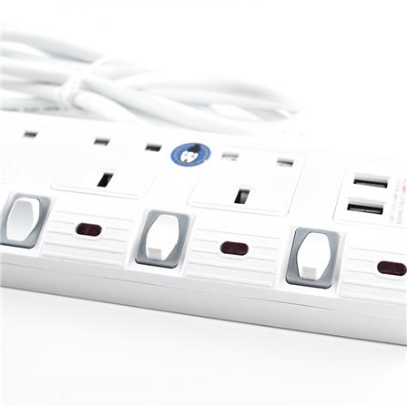 POWER STRIP 5-space 2M CT-815NS2USB CENTO
