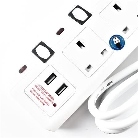 POWER STRIP 4-space 2M CT-814NS2USB CENTO
