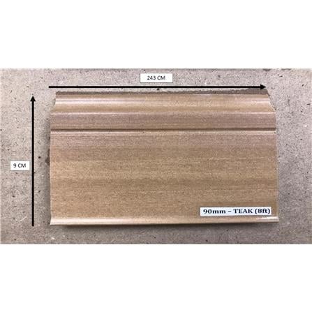 ROSEROSA VINYLTILE SKIRTING PVC TEAK 90MM 8 FEET