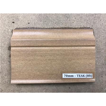 ROSEROSA VINYLTILE SKIRTING PVC TEAK 70MM 8FEET