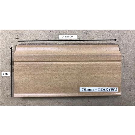 ROSEROSA VINYLTILE SKIRTING PVC TEAK 70MM 8FEET
